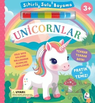 Sihirli Sulu Boyama - Unicornlar – Kolektif – İndigo Çocuk kitap kapağı