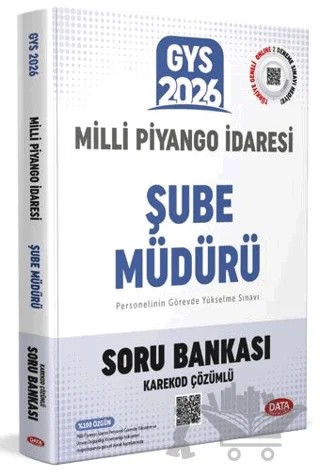 Milli Piyango İdaresi Genel Müdürlüğü GYS Şube Müdürü Soru Bankası - Karekod Çözümlü – Kolektif – Data Yayınları kitap kapağı