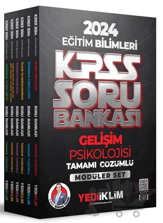 2024 KPSS Eğitim Bilimleri Tamamı Çözümlü Soru Bankası Modüler Set – Kolektif – Yediiklim Yayınları kitap kapağı
