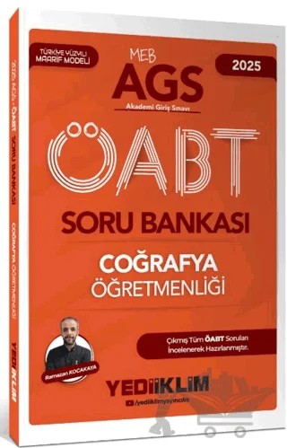 2025 MEB AGS ÖABT Coğrafya Öğretmenliği Soru Bankası – Ramazan Kocakaya – Yediiklim Yayınları kitap kapağı