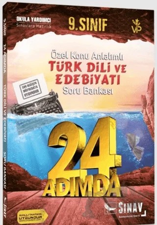 24 Adımda 9. Sınıf Özel Konu Anlatımlı Türk Dili ve Edebiyatı Soru Bankası – Kolektif – Sınav Yayınları kitap kapağı