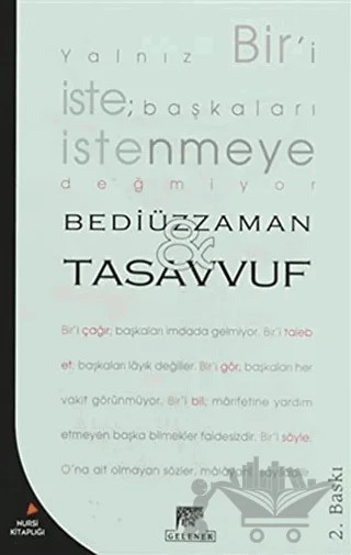 Bediüzzaman ve Tasavvuf – Abdülkadir Muhammed Ahmed, Bilal Kuşpınar, Cafer Bin el-Hac es-Sulami, Hamid Algar, İbrahim Canan, Muh Machasin, Süleyman Hayri Bolay – Gelenek Yayıncılık kitap kapağı