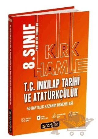 8. Sınıf T.C. İnkılap Tarihi ve Atatürkçülük 40 Hamle Haftalık Kazanım Denemeleri – Kolektif – Startfen Yayınları kitap kapağı