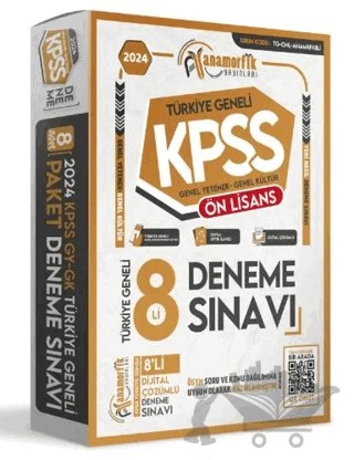 2024 KPSS Ön Lisans GY-GK Anamorfik Yayınları TG Kurumsal 8Li Dijital Çözümlü Paket Deneme Sınavı – Kolektif – Anamorfik Yayınları kitap kapağı