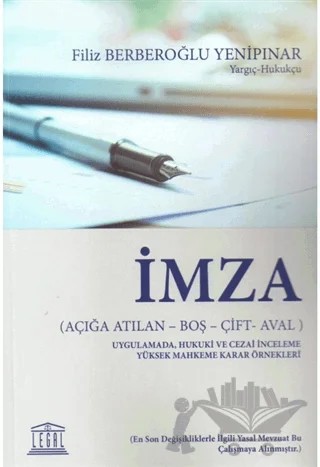 İmza – Filiz Berberoğlu Yenipınar – Legal Yayıncılık kitap kapağı