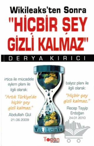 Wikileaks’ten Sonra Hiçbir Şey Gizli Kalmaz – Derya Kırıcı – Togan Yayıncılık kitap kapağı