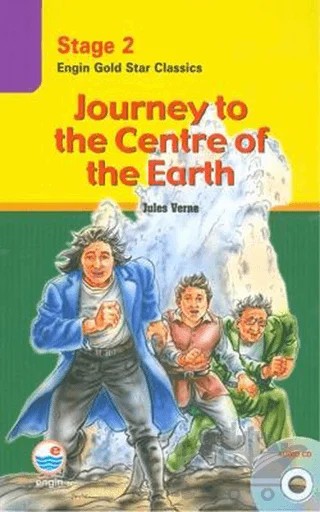 Journey to the Centre of the Earth (Cd'li) - Stage 2 – Jules Verne – Engin Yayınevi kitap kapağı