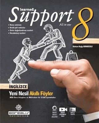 8. Sınıf Learned Support All In – Hakan Bağış Kırkkeseli – Borealis Yayıncılık kitap kapağı