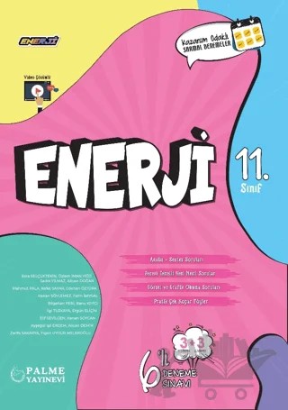 11. Sınıf Enerji 6'lı Deneme Sınavı – Kolektif – Palme Yayınları kitap kapağı