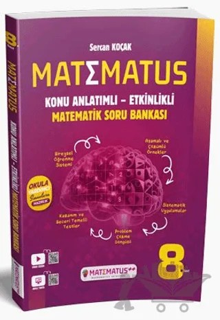 8. Sınıf Matematik Konu Anlatımlı Etkinlikli Soru Bankası – Sercan Koçak – Matematus Yayınları kitap kapağı