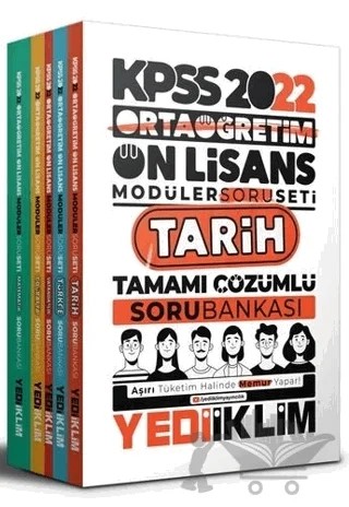 2022 KPSS Ortaöğretim Lise Ön Lisans GYGK Soru Bankası Çözümlü Modüler Set – Kolektif – Yediiklim Yayınları kitap kapağı