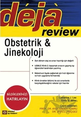 Deja Review - Obstetrik ve Jinekoloji – Catherine J. Lee, Emily S. Miller – İstanbul Tıp Kitabevi kitap kapağı