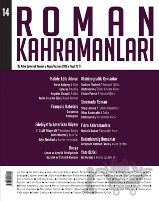 Roman Kahramanları Sayı: 14 Nisan-Haziran 2013 – Roman Kahramanları Dergisi kitap kapağı