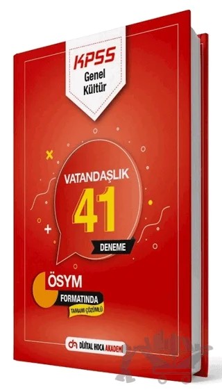 KPSS Genel Kültür Tamamı Çözümlü Vatandaşlık 41 Deneme Sınavı – Yasin Yıldız – Dijital Hoca kitap kapağı