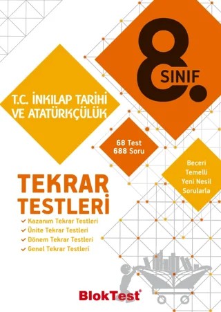 8. Sınıf T.C. İnkılap Tarihi ve Atatürkçülük Tekrar Testleri – Kolektif – Tudem Yayınları - Bayilik kitap kapağı