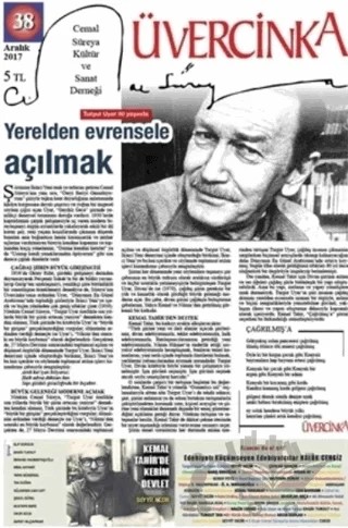 Üvercinka Dergisi Sayı: 38 Aralık 2017 – Üvercinka Dergisi kitap kapağı