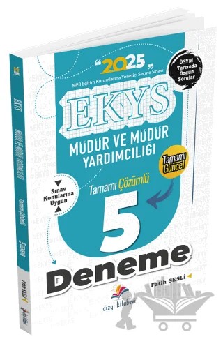 2025 MEB EKYS Müdür ve Müdür Yardımcılığı 5 Deneme Çözümlü – Fatih Sesli – Dizgi Kitap kitap kapağı