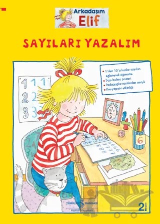 Arkadaşım Elif - Sayıları Yazalım – Hanna Sörensen – İş Bankası Kültür Yayınları kitap kapağı