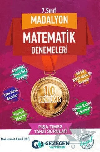 7. Sınıf Madalyon Matematik 10 Deneme – Muhammet Kamil Has – Gezegen Yayıncılık kitap kapağı