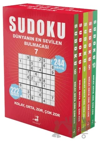Sudoku Dünyanın En Sevilen Bulmacası 5 Kitap Set – Ahmet Ayyıldız – Olimpos Yayınları kitap kapağı