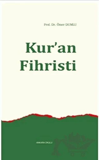Kur’an Fihristi – Ömer Dumlu – Ankara Okulu Yayınları kitap kapağı