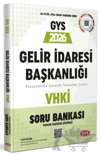 Gelir İdaresi Başkanlığı VHKİ GYS Soru Bankası (Karekod Çözümlü) – Kolektif – Data Yayınları kitap kapağı