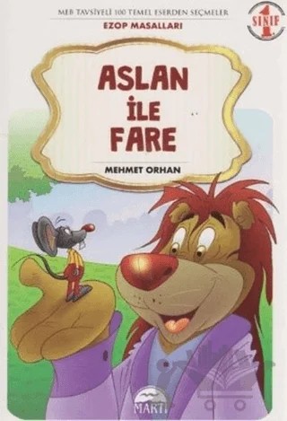 Aslan İle Fare - 1. Sınıf Ezop Masalları – Mehmet Orhan – Martı Çocuk Yayınları kitap kapağı