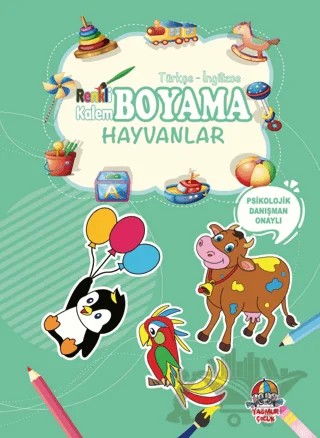Renkli Kalem Boyama - Hayvanlar – Kolektif – Yağmur Çocuk kitap kapağı