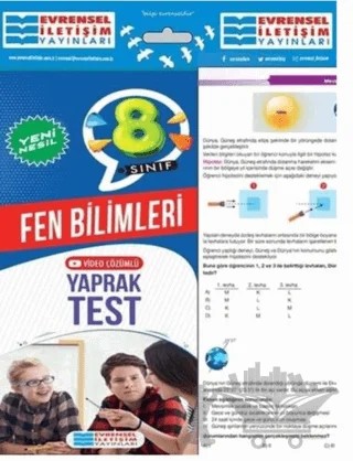 8. Sınıf Fen Bilimleri Yeni Nesil Video Çözümlü Yaprak Test – Kolektif – Evrensel İletişim Yayınları kitap kapağı