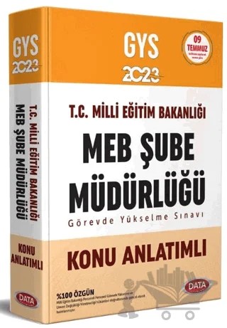 Milli Eğitim Bakanlığı Şube Müdürlüğü GYS Hazırlık Kitabı – Kolektif – Data Yayınları kitap kapağı