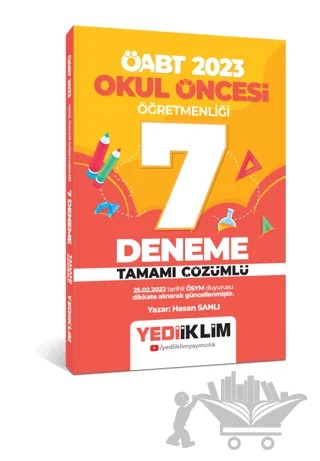 2023 ÖABT Okul Öncesi Öğretmenliği Tamamı Çözümlü 7 Deneme – Hasan Şanlı – Yediiklim Yayınları kitap kapağı