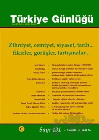 Türkiye Günlüğü Sayı: 131 Yaz 2017 – Cedit Neşriyat kitap kapağı