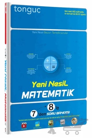 Yeni Nesil Matematik 7'den 8'e Soru Bankası – Kolektif – Tonguç Akademi kitap kapağı