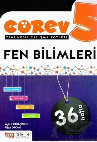 5. Sınıf Fen Bilimleri Görev Yeni Nesil Çalışma Föyleri – Aykut Karaçimen, Uğur Özcan – Nitelik Yayınları - Bayilik kitap kapağı