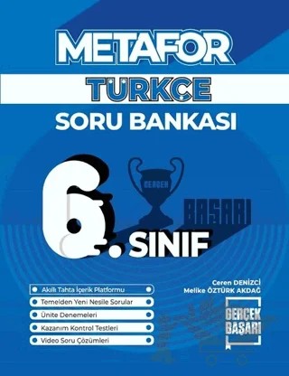 Metafor 6. Sınıf Türkçe Soru Bankası – Ceren Denizci, Melike Öztürk Akdağ – Gerçek Başarı Yayınları kitap kapağı