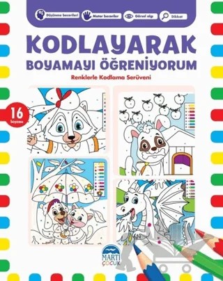 Kodlayarak Boyamayı Öğreniyorum 1 – Kerem Altındağ – Martı Çocuk Yayınları kitap kapağı