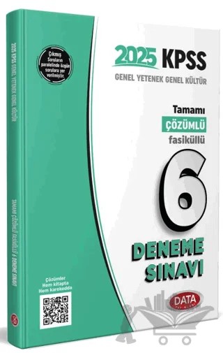 2025 KPSS Genel Yetenek Genel Kültür Tamamı Çözümlü 6 Fasikül Deneme Sınavı – Kolektif – Data Yayınları kitap kapağı