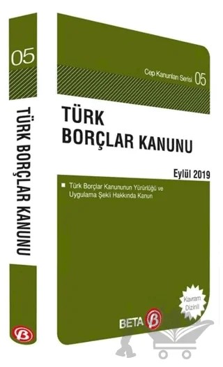 Türk Borçlar Kanunu Eylül 2019 – Celal Ülgen – Beta Yayınevi kitap kapağı