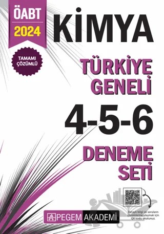 2024 KPSS ÖABT Kimya Tamamı Çözümlü Türkiye Geneli 4-5-6 (3'lü Deneme Seti) – Kolektif – Pegem Akademi Yayıncılık kitap kapağı
