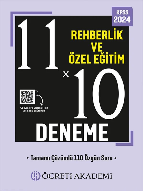 Öğreti Akademi 2024 Kpss Eğitim Bilimleri 11x10 Rehberlik Ve Özel Eğitim Deneme – Öğreti Akademi kitap kapağı