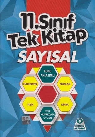 11. Sınıf Tek Kitap Sayısal Konu Anlatımlı Matematik Fizik Biyoloji Kimya – Kolektif – Örnek Akademi kitap kapağı