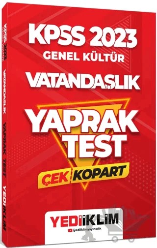 2023 KPSS Lisans Genel Kültür Vatandaşlık Çek Kopart Yaprak Test – Kolektif – Yediiklim Yayınları kitap kapağı
