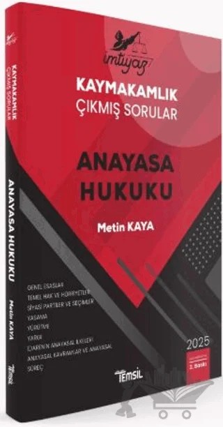 İmtiyaz Kaymakamlık Çıkmış Sorular Anayasa Hukuku – Metin Kaya – Temsil Kitap kitap kapağı