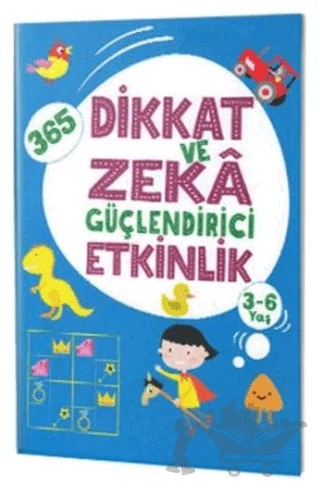 365 Dikkat ve Zeka Güçlendirici Etkinlik (Mavi) – Kolektif – Çocuk Gezegeni kitap kapağı