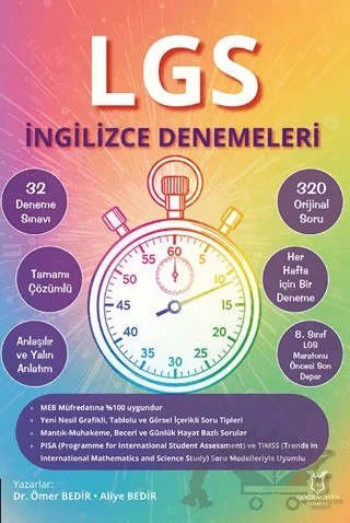 LGS İngilizce Denemeleri – Ömer Bedir, Aliye Bedir – Akademisyen Kitabevi kitap kapağı