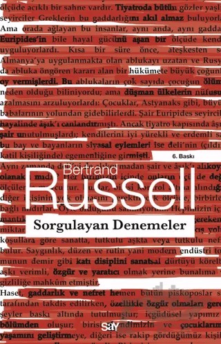 Sorgulayan Denemeler – Bertrand Russell – Say Yayınları kitap kapağı
