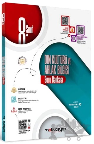 8. Sınıf Din Kültürü ve Ahlak Bilgisi Soru Bankası – Kolektif – Motivasyon Yayınları kitap kapağı