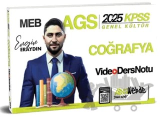 2025 MEB AGS KPSS Türkiye Coğrafyası Video Ders Notu – Engin Eraydın – HocaWebde Yayınları kitap kapağı
