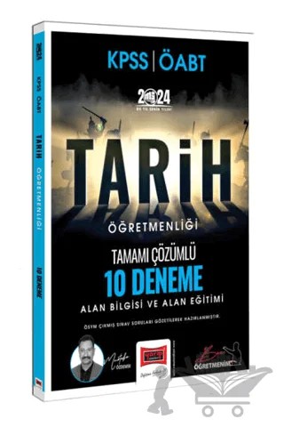 2024 ÖABT Tarih Öğretmenliği Tamamı Çözümlü 10 Deneme – Kolektif – Yargı Yayınevi kitap kapağı