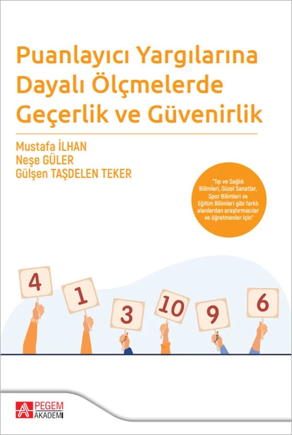 Puanlayıcı Yargılarına Dayalı Ölçmelerde Geçerlik ve Güvenirlik – Pegem Akademi Yayıncılık kitap kapağı